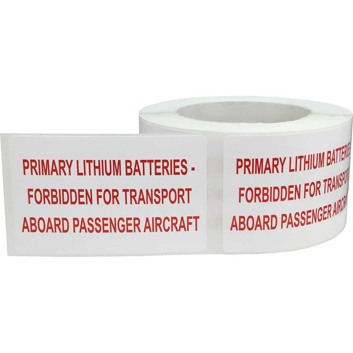 Primary Lithium Batteries Forbidden for Transport Labels Quantity 500 Primary Lithium Batteries Forbidden for Transport Labels Quantity 500