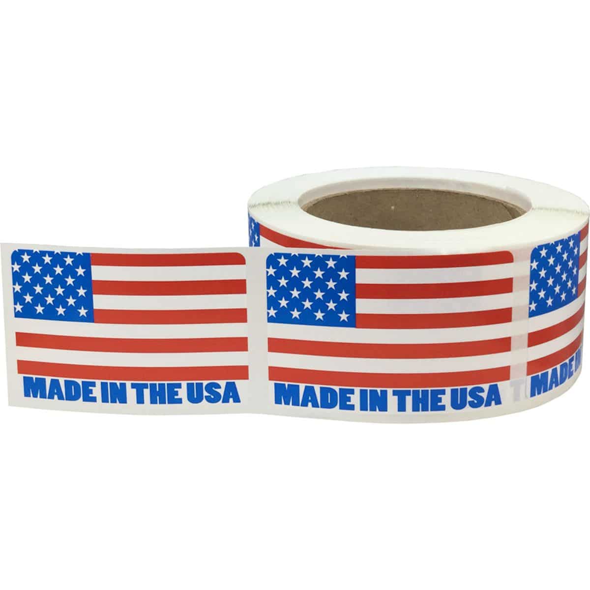 Made in the USA Flag Stickers 2" x 3" Quantity 500 Made in the USA Flag Stickers 2" x 3" Quantity 500