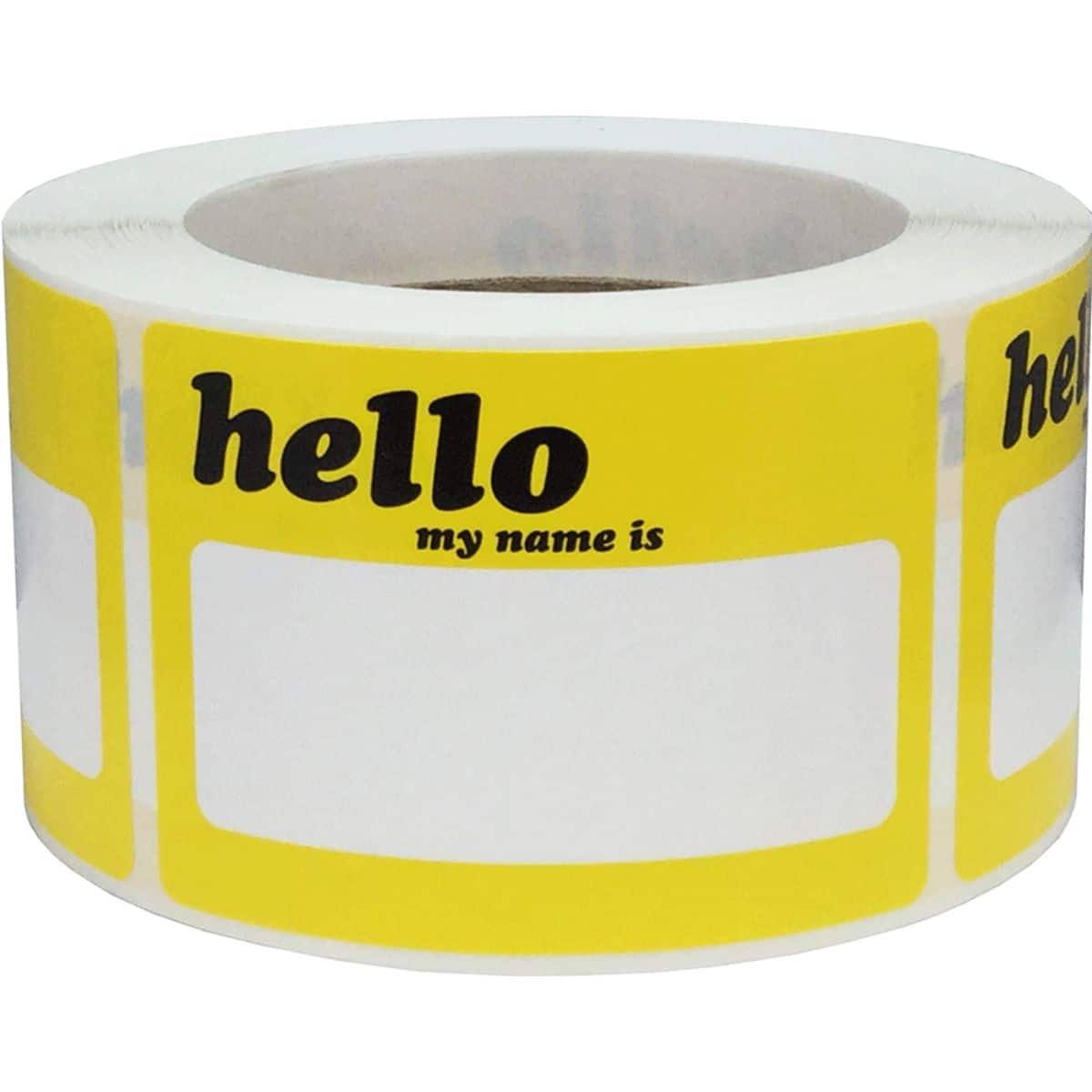 Yellow Visitor Stickers Hello My Name Is QTY 500 Yellow Visitor Stickers Hello My Name Is QTY 500