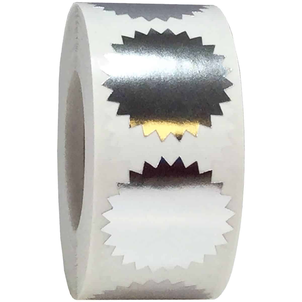 Silver Labels 1" Round QTY 500