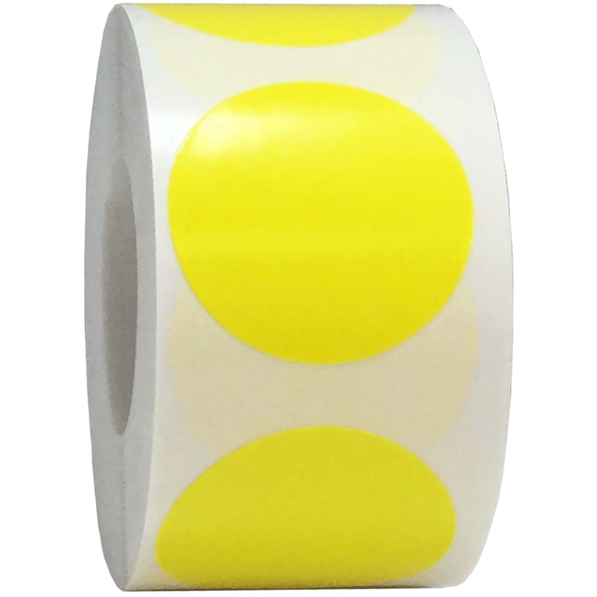 Hot Yellow Labels 1.25" Round QTY 500
