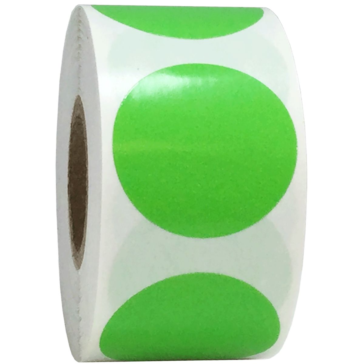 Light Green Labels 1.25" Round QTY 500