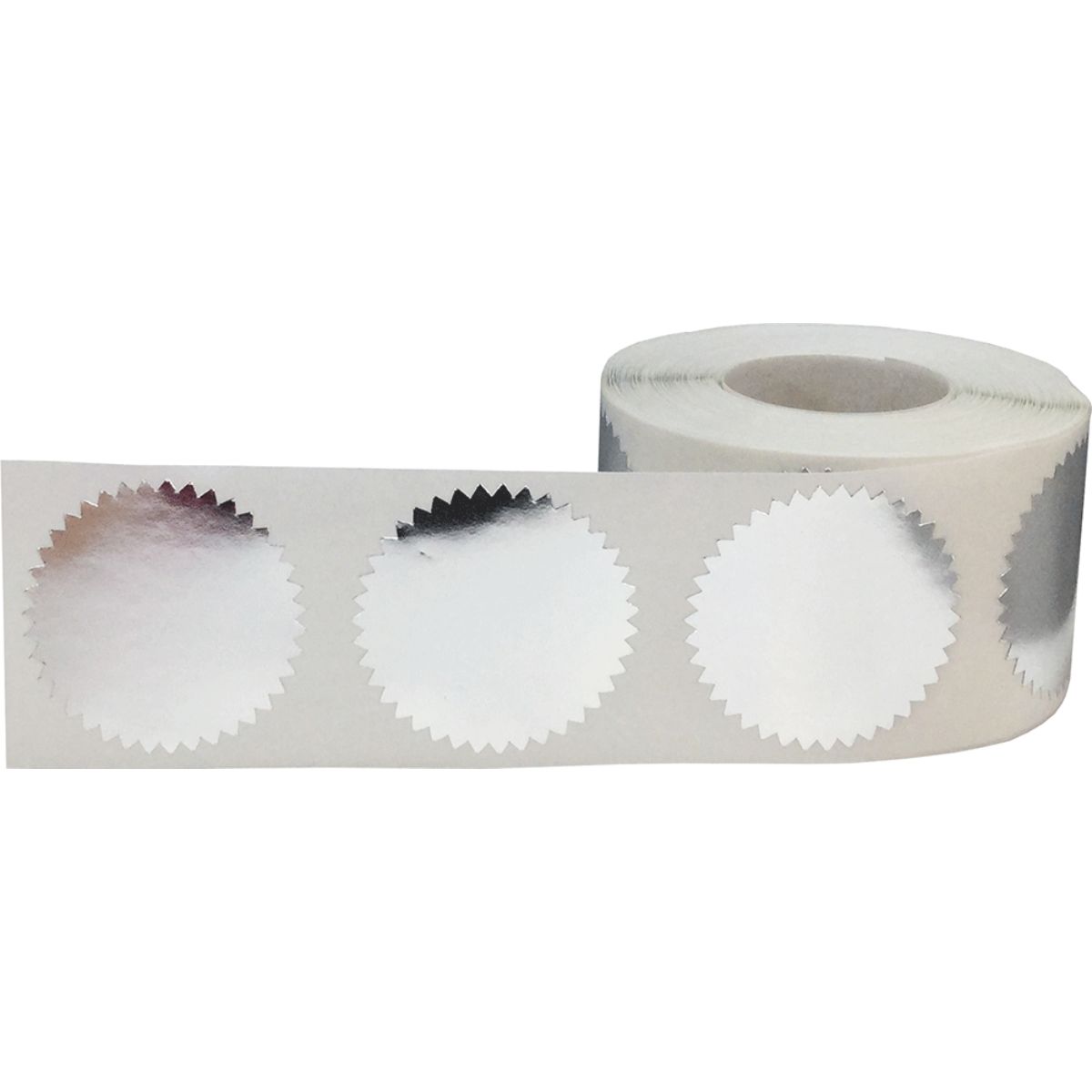 Silver Metallic Label Seals 1.5" Round QTY 500