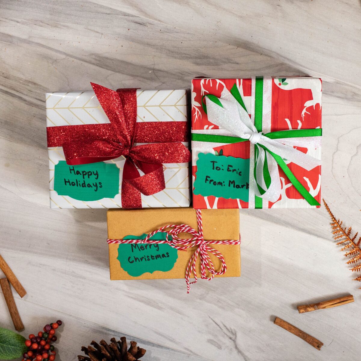 Green Gift Tags for Holiday Gift Wrapping QTY 100 Green Gift Tags for Holiday Gift Wrapping QTY 100