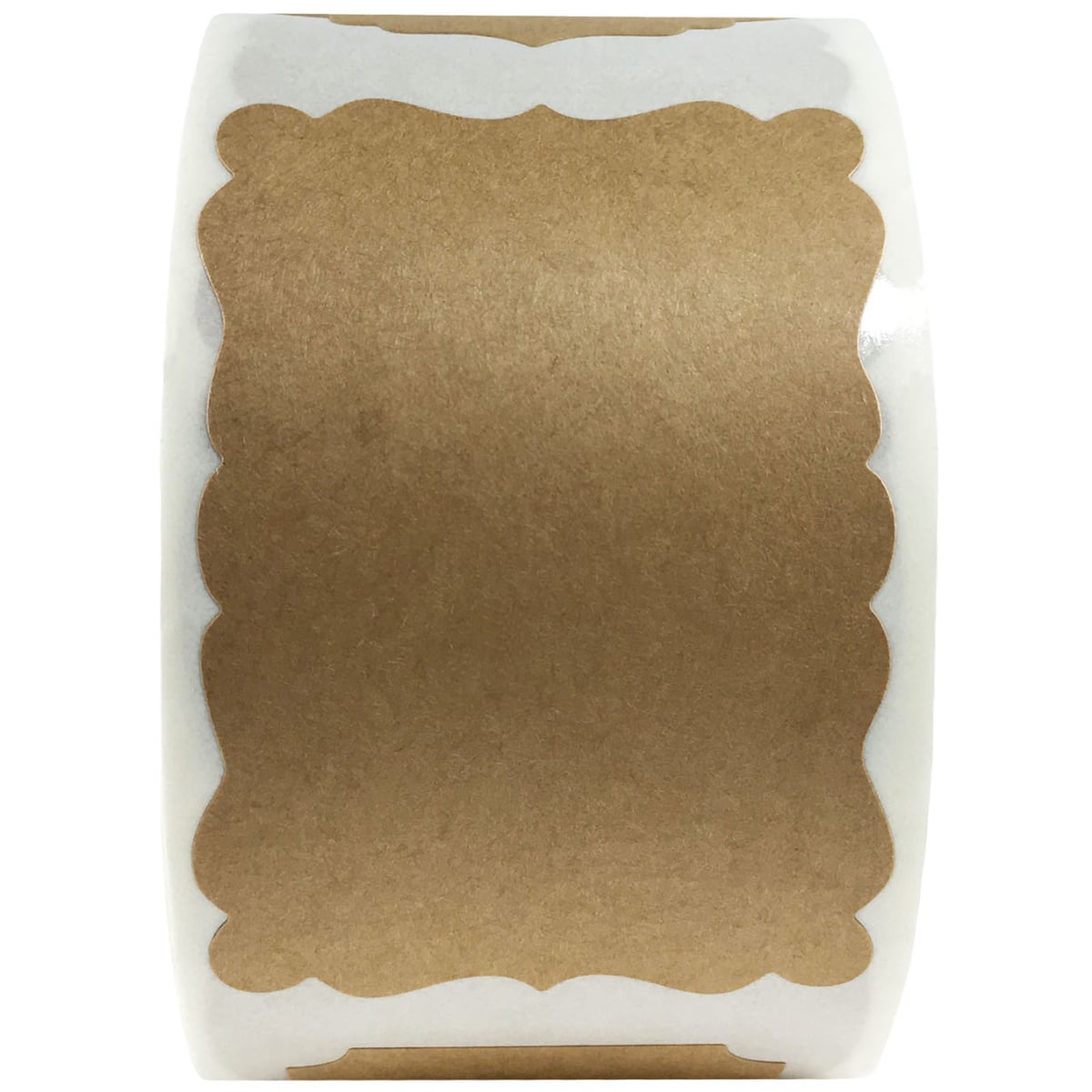 Minimalist Blank Natural Brown Kraft Gift Tag Stickers QTY 100