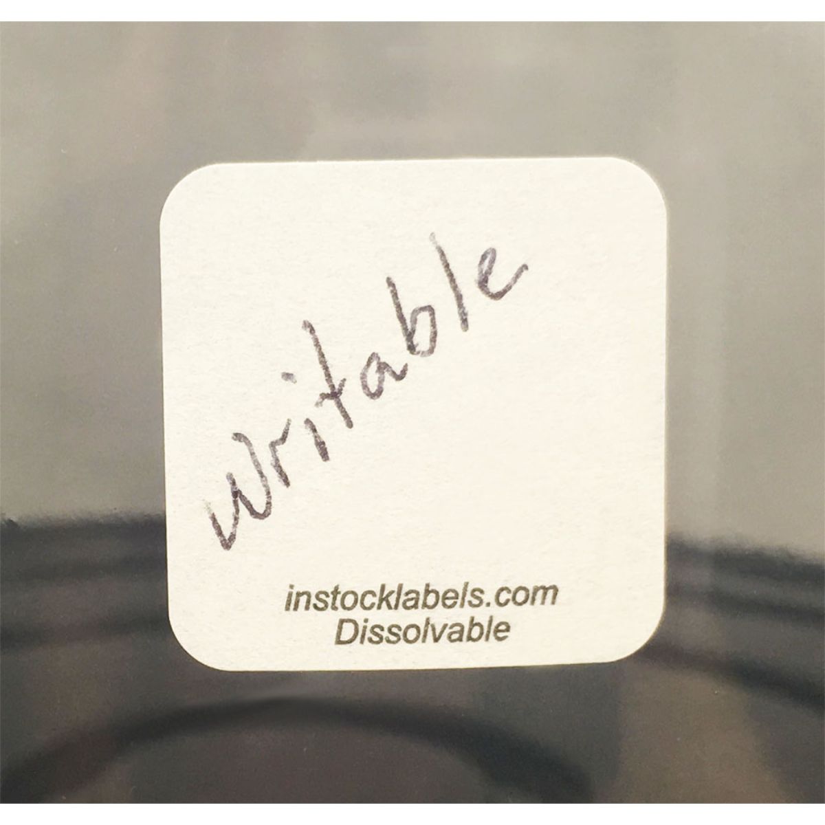 Dissolvable Blank Square Labels 1" QTY 500