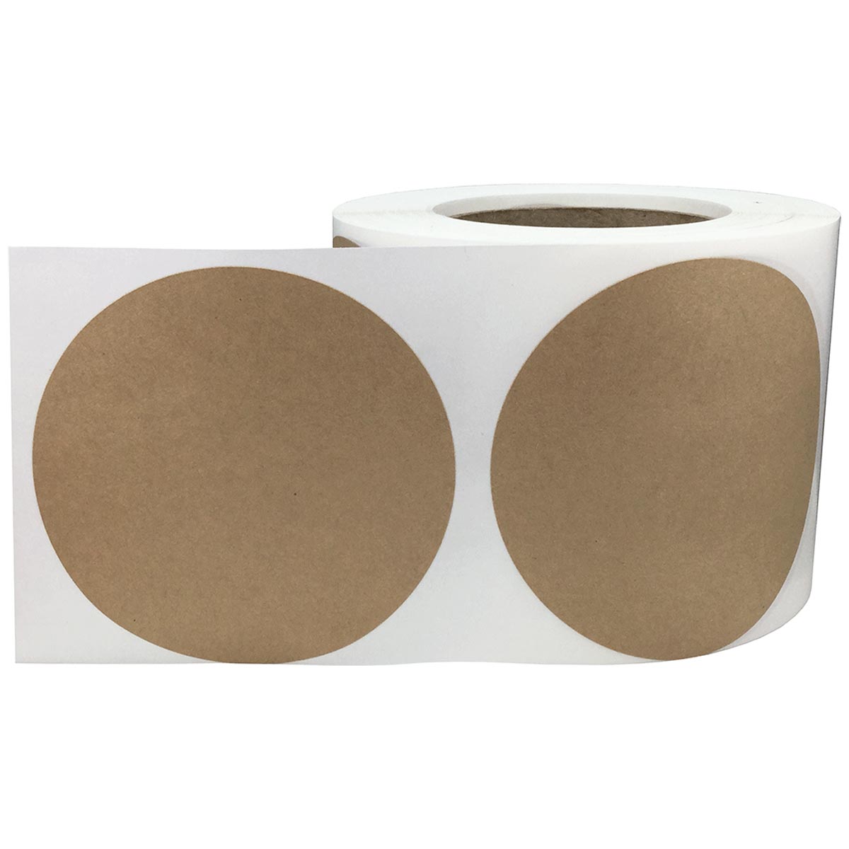 Kraft Paper Stickers 4" Round QTY 500 Kraft Paper Stickers 4" Round QTY 500