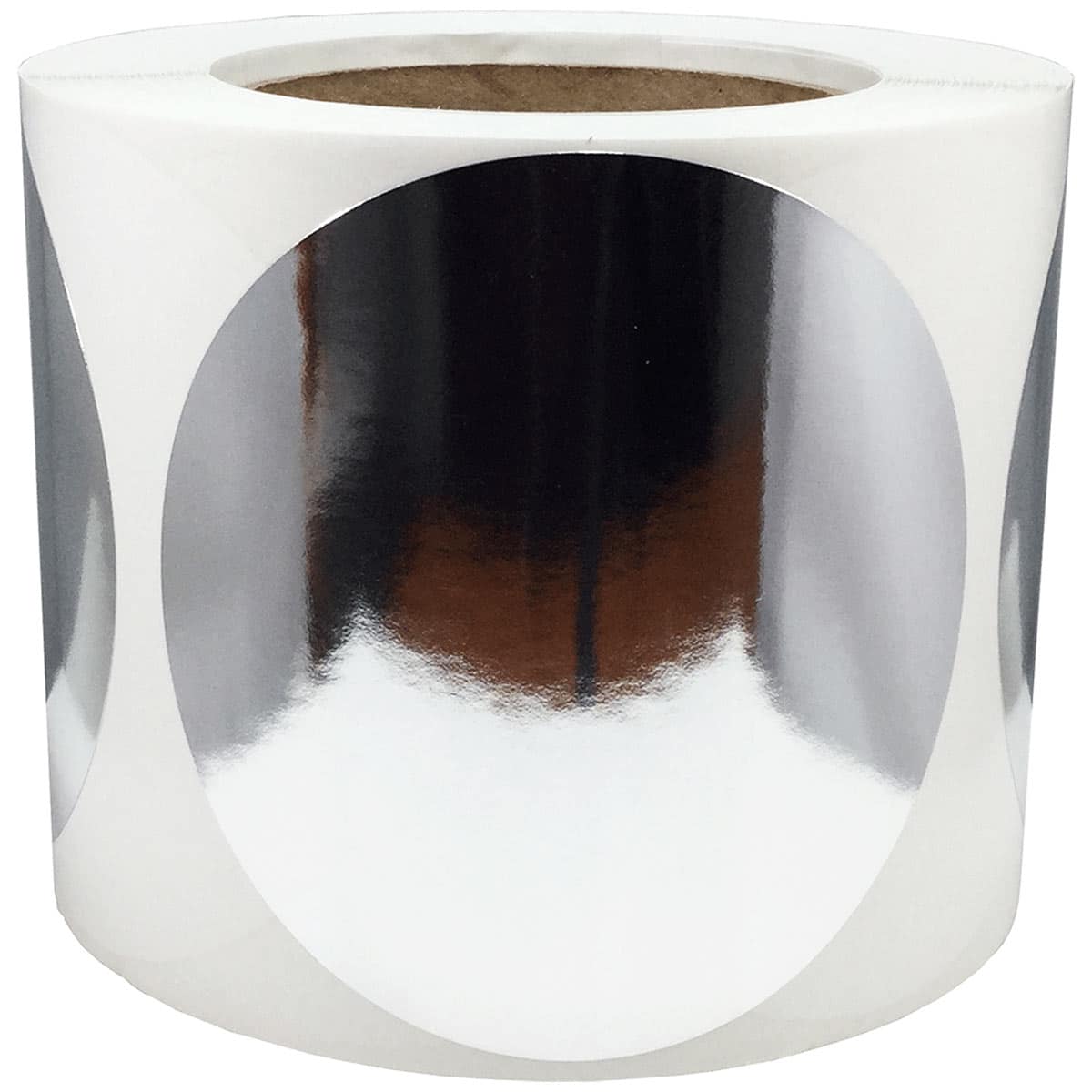 Silver Labels 4" Round QTY 500 Silver Labels 4" Round QTY 500