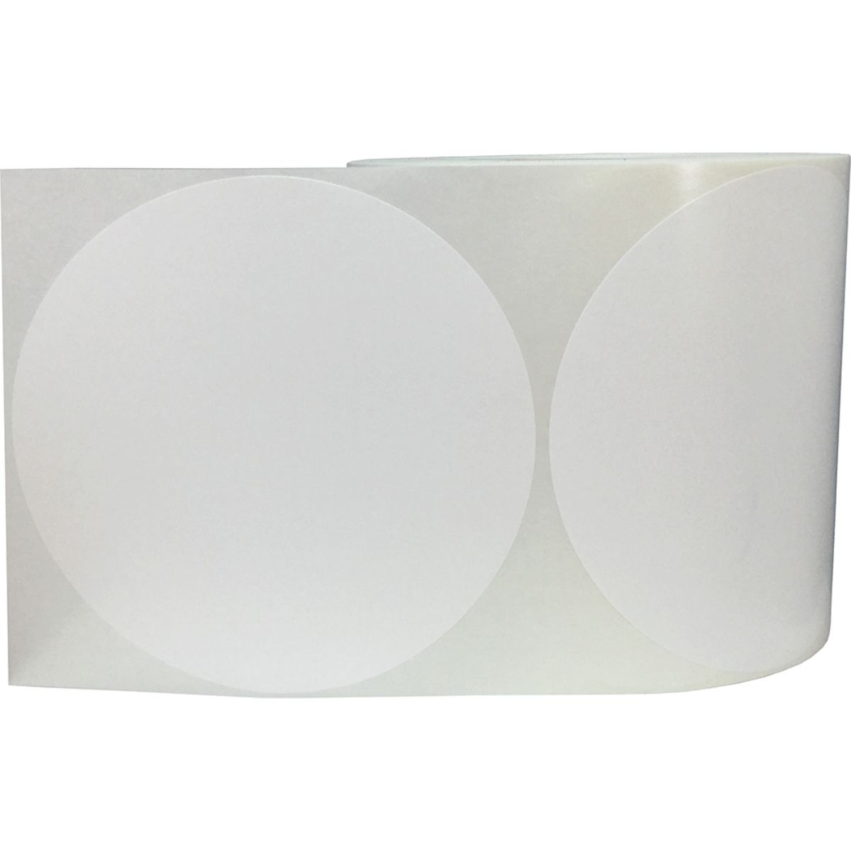 White Stickers Large 5" Round QTY 500 White Stickers Large 5" Round QTY 500
