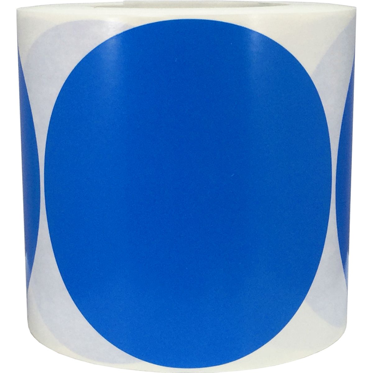 Blue Stickers Large 5" Round QTY 500 Blue Stickers Large 5" Round QTY 500
