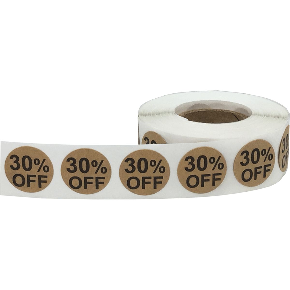 30 Percent Off Brown Kraft Labels 3/4" Quantity 500