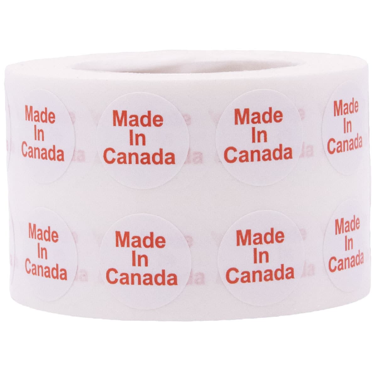 Small Red Made In Canada Stickers 1/2" Quantity 1,000 Small Red Made In Canada Stickers 1/2" Quantity 1,000