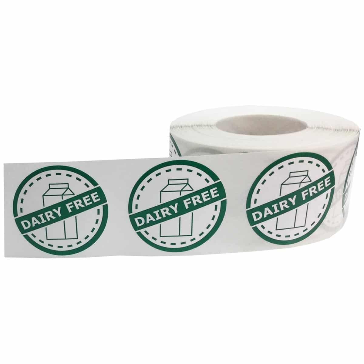 Dairy Free Diet Restrictions Labels QTY 500