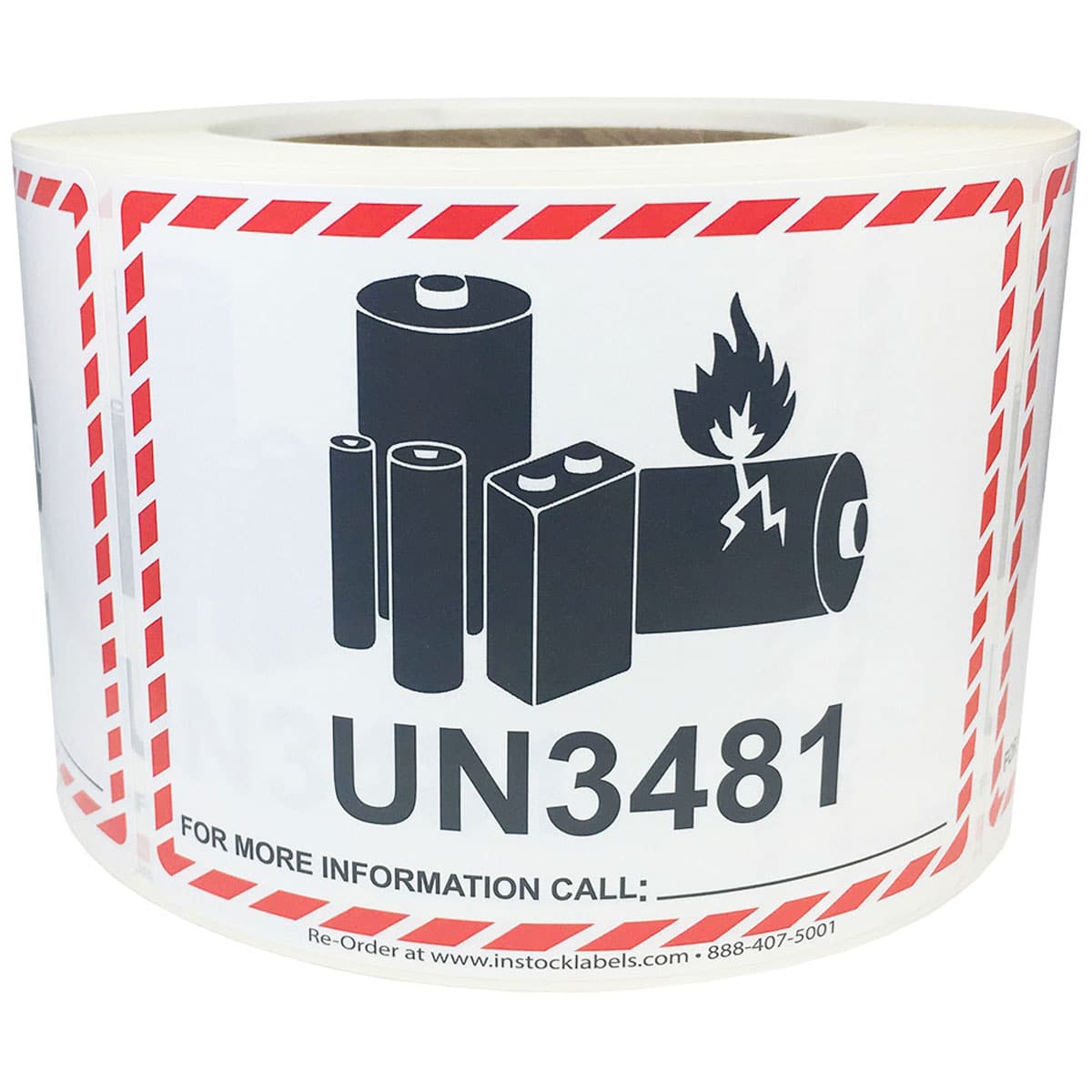 Caution Lithium Battery UN3481 Warning Labels Caution Lithium Battery UN3481 Warning Labels