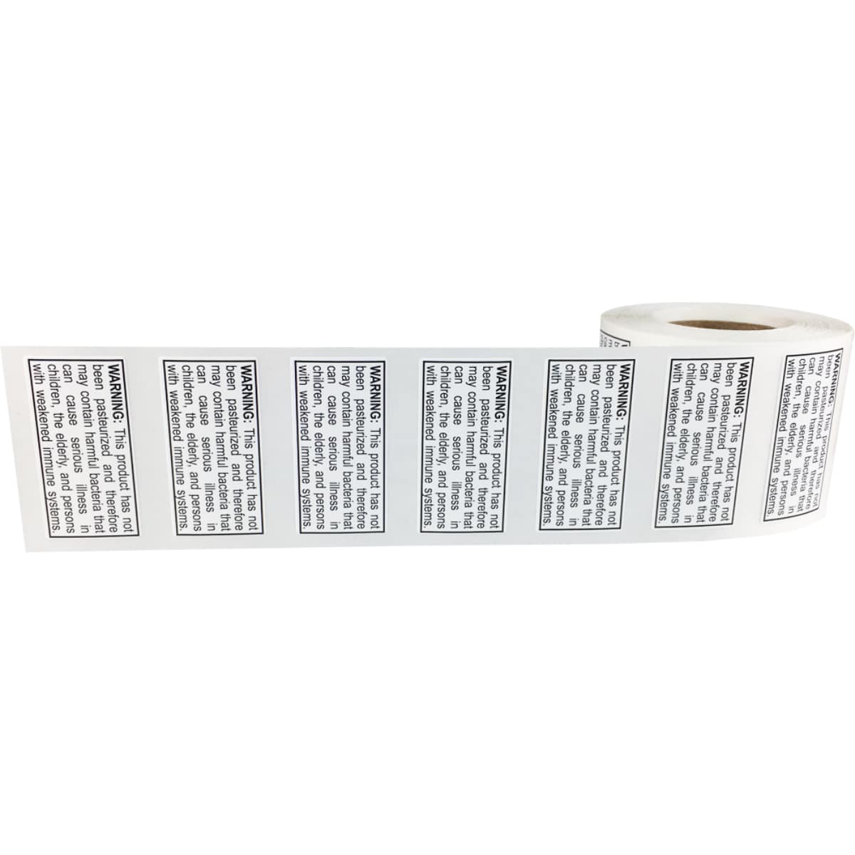 Warning Labels Not Been Pasteurized QTY 500 Warning Labels Not Been Pasteurized QTY 500