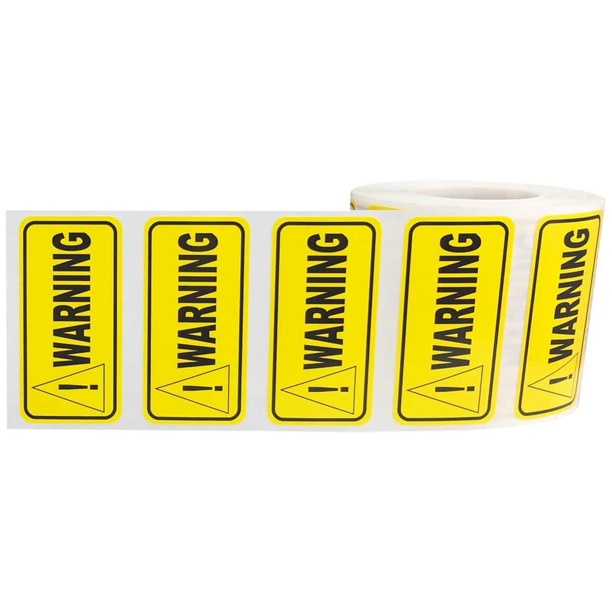 Small Yellow Warning Labels QTY 500 Small Yellow Warning Labels QTY 500