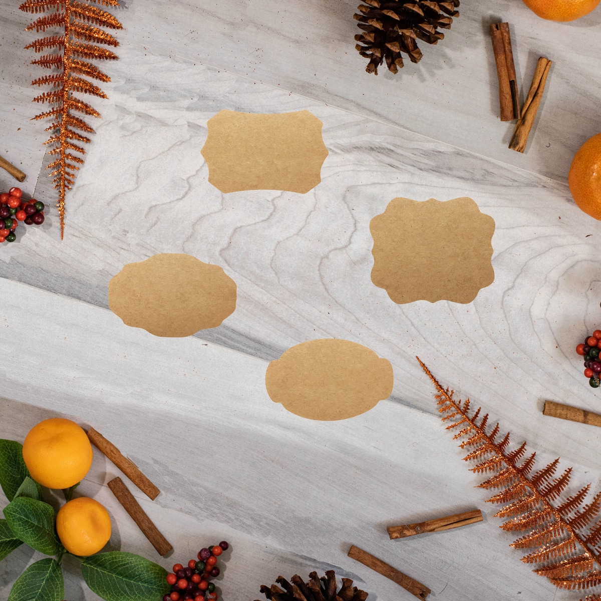 Holiday Kraft Gift Tags In Various Shapes QTY 100 Holiday Kraft Gift Tags In Various Shapes QTY 100