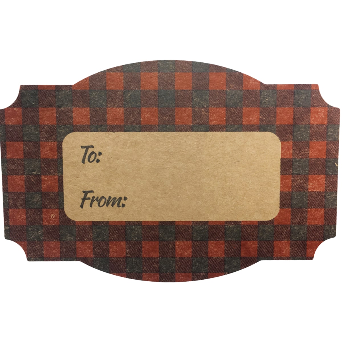 Red Buffalo Plaid Holiday Kraft Gift Tags QTY 100 Red Buffalo Plaid Holiday Kraft Gift Tags QTY 100