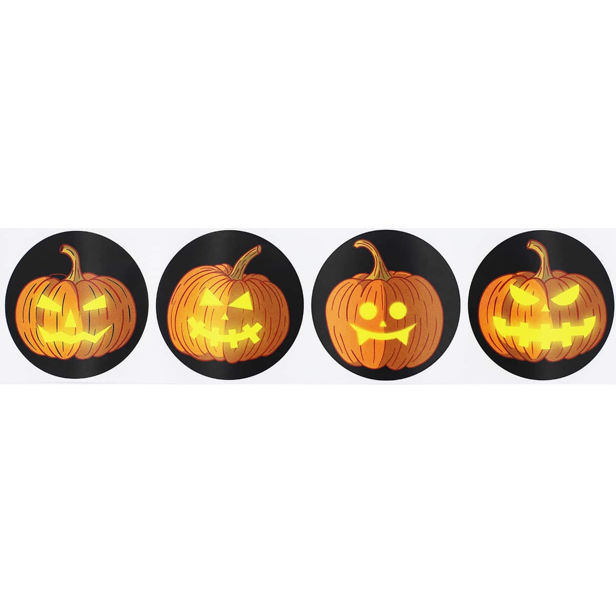 Jack-O-Lantern Stickers - Holiday QTY 100