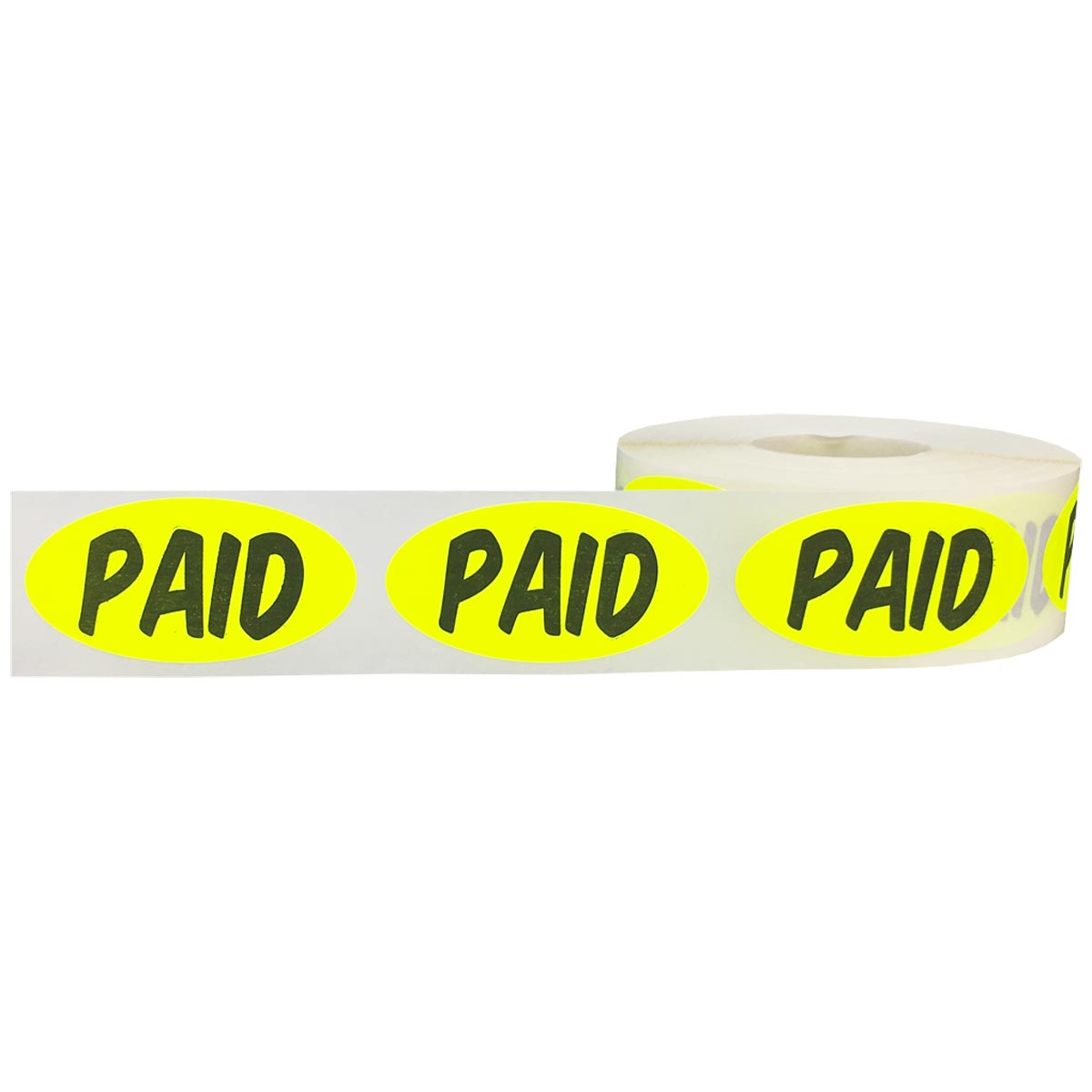 Paid Stickers | Fluorescent Yellow and Black QTY 500