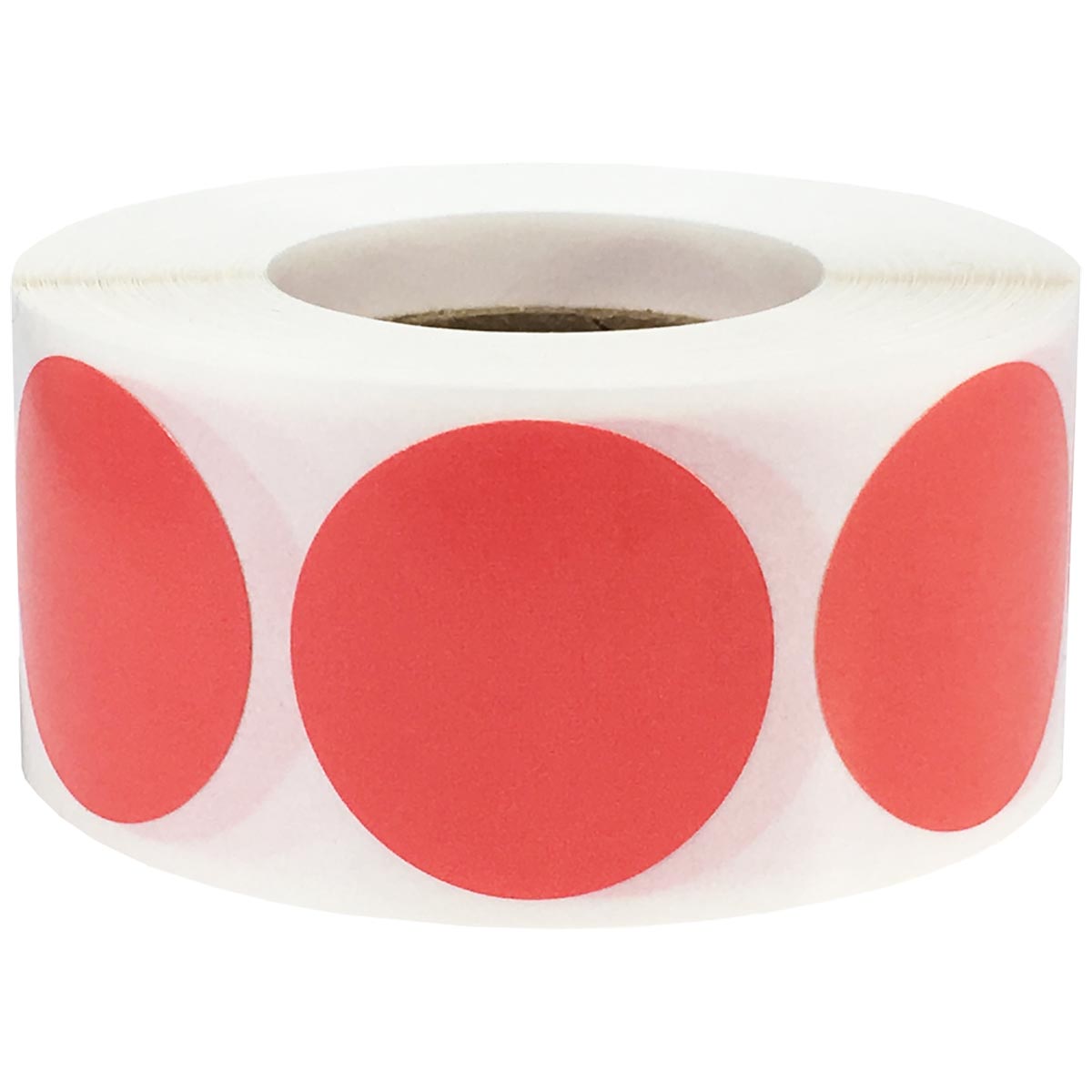 Coral Colored Labels 1" Round QTY 500