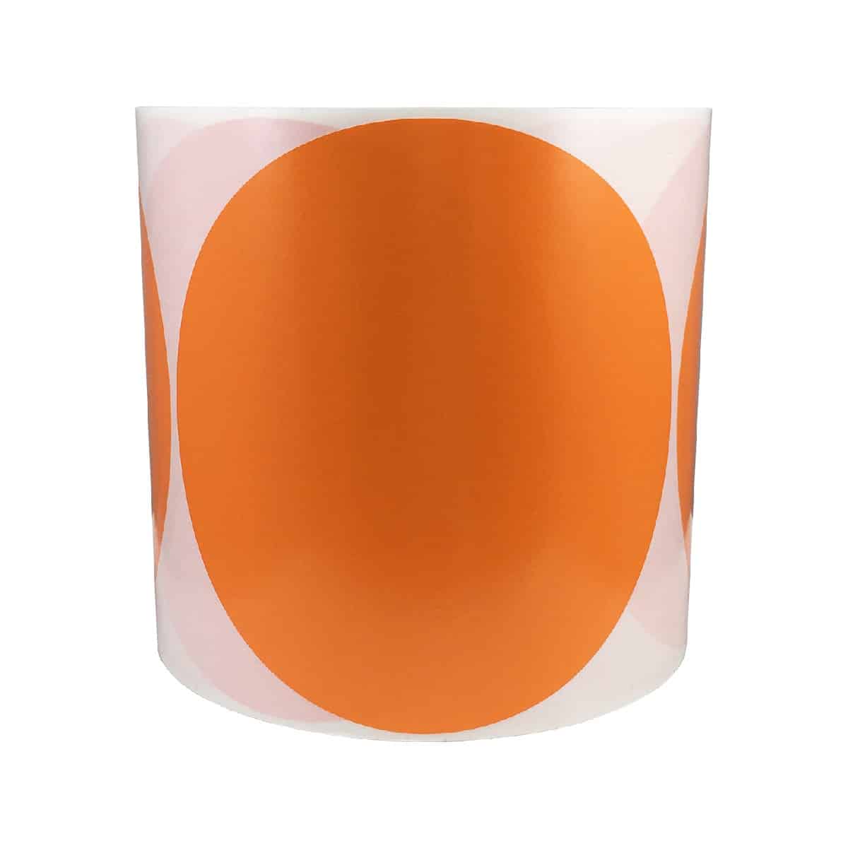 Orange Stickers Large 5" Round QTY 500