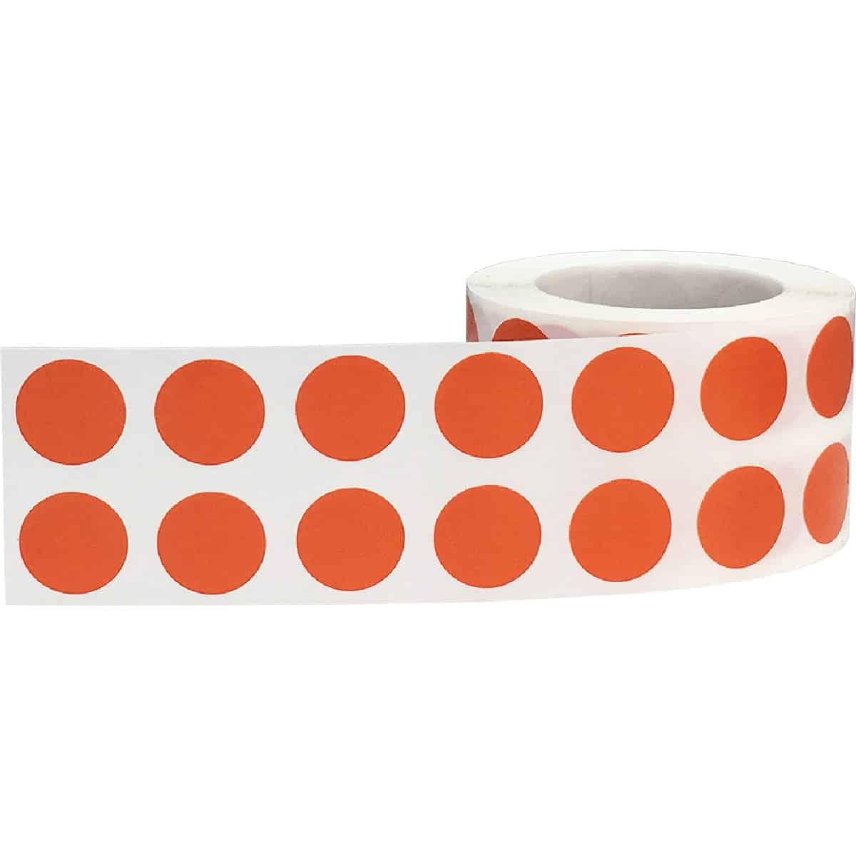 Small Burnt Orange Dot Stickers 1/2" Round QTY 1,000