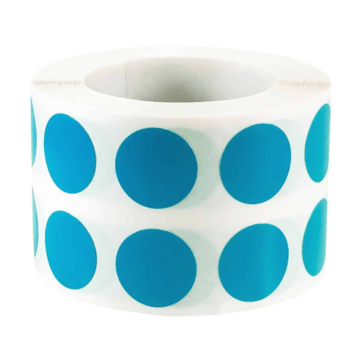 Small Aqua Dot Stickers 1/2" Round QTY 1,000 Small Aqua Dot Stickers 1/2" Round QTY 1,000