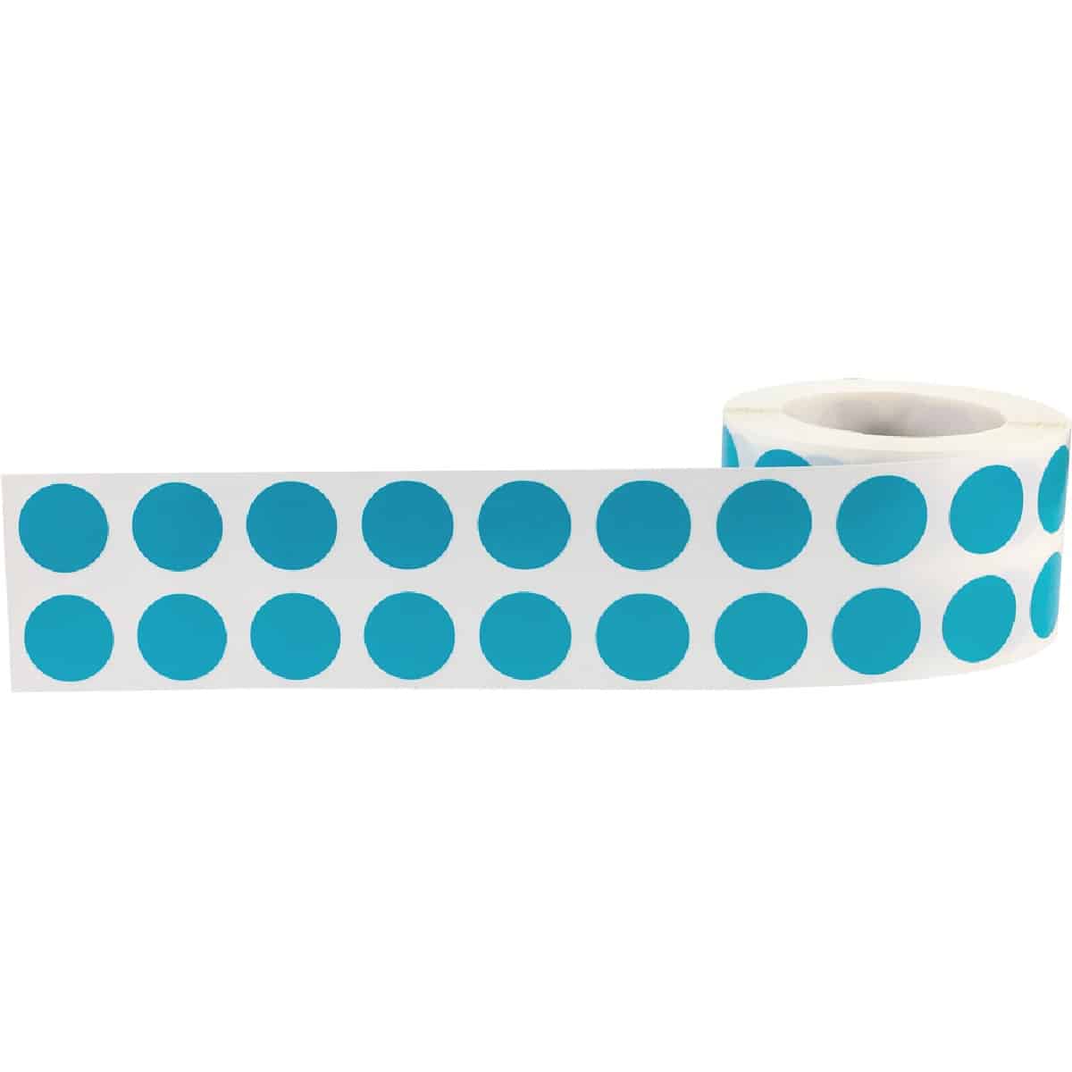 Small Aqua Dot Stickers 1/2" Round QTY 1,000 Small Aqua Dot Stickers 1/2" Round QTY 1,000
