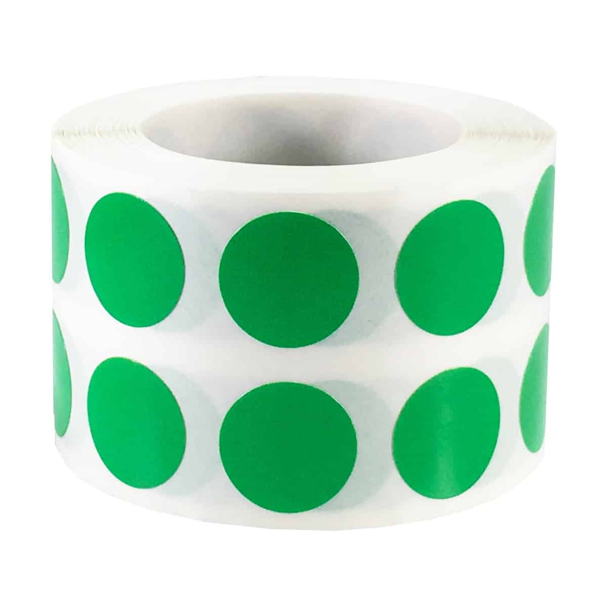 Small Spring Green Dot Stickers 1/2" Round QTY 1,000 Small Spring Green Dot Stickers 1/2" Round QTY 1,000