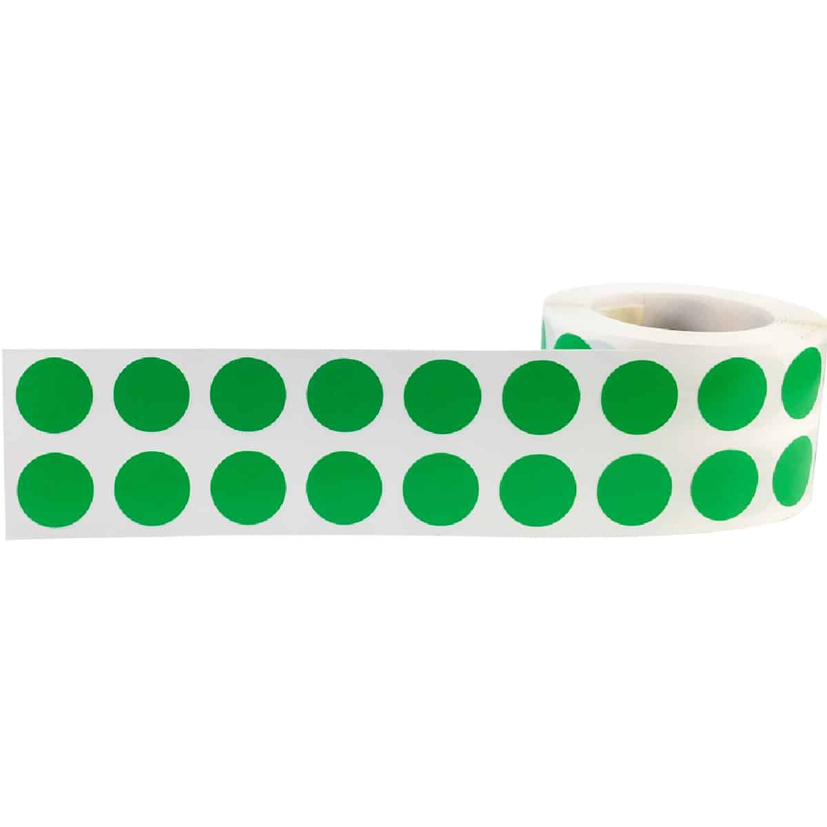 Small Spring Green Dot Stickers 1/2" Round QTY 1,000 Small Spring Green Dot Stickers 1/2" Round QTY 1,000
