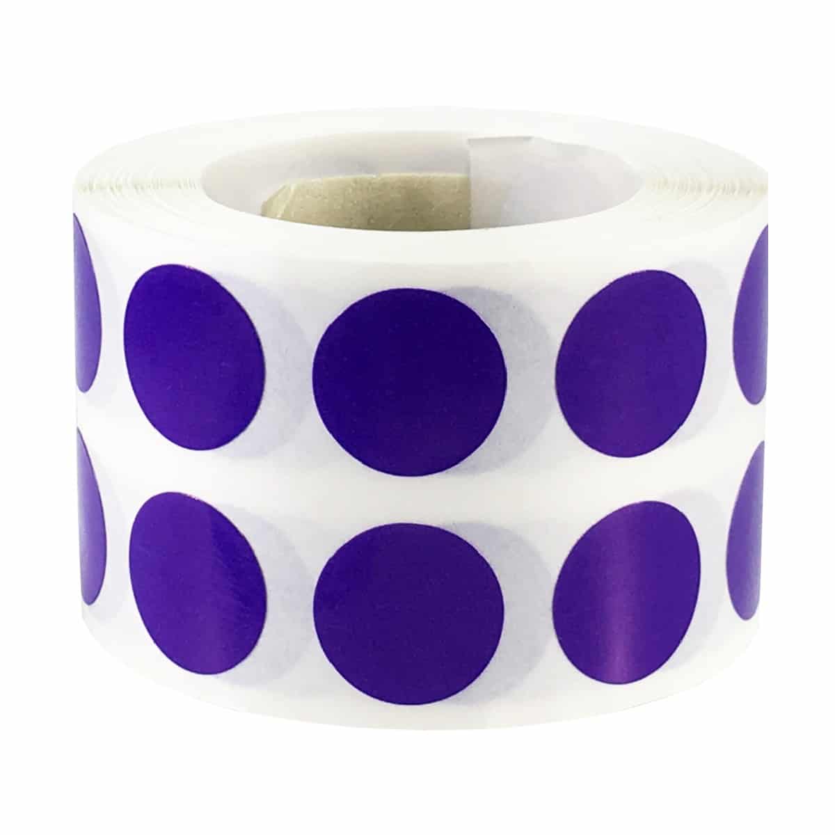 Small Grape Colored Dot Stickers 1/2" Round QTY 1,000