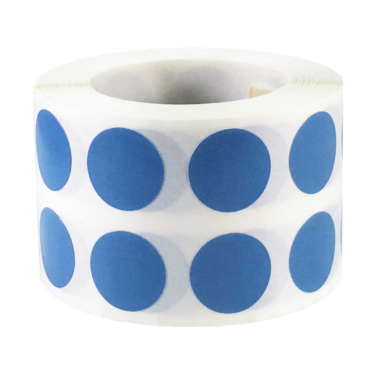 Small Steel Blue Dot Stickers 1/2" Round QTY 1,000