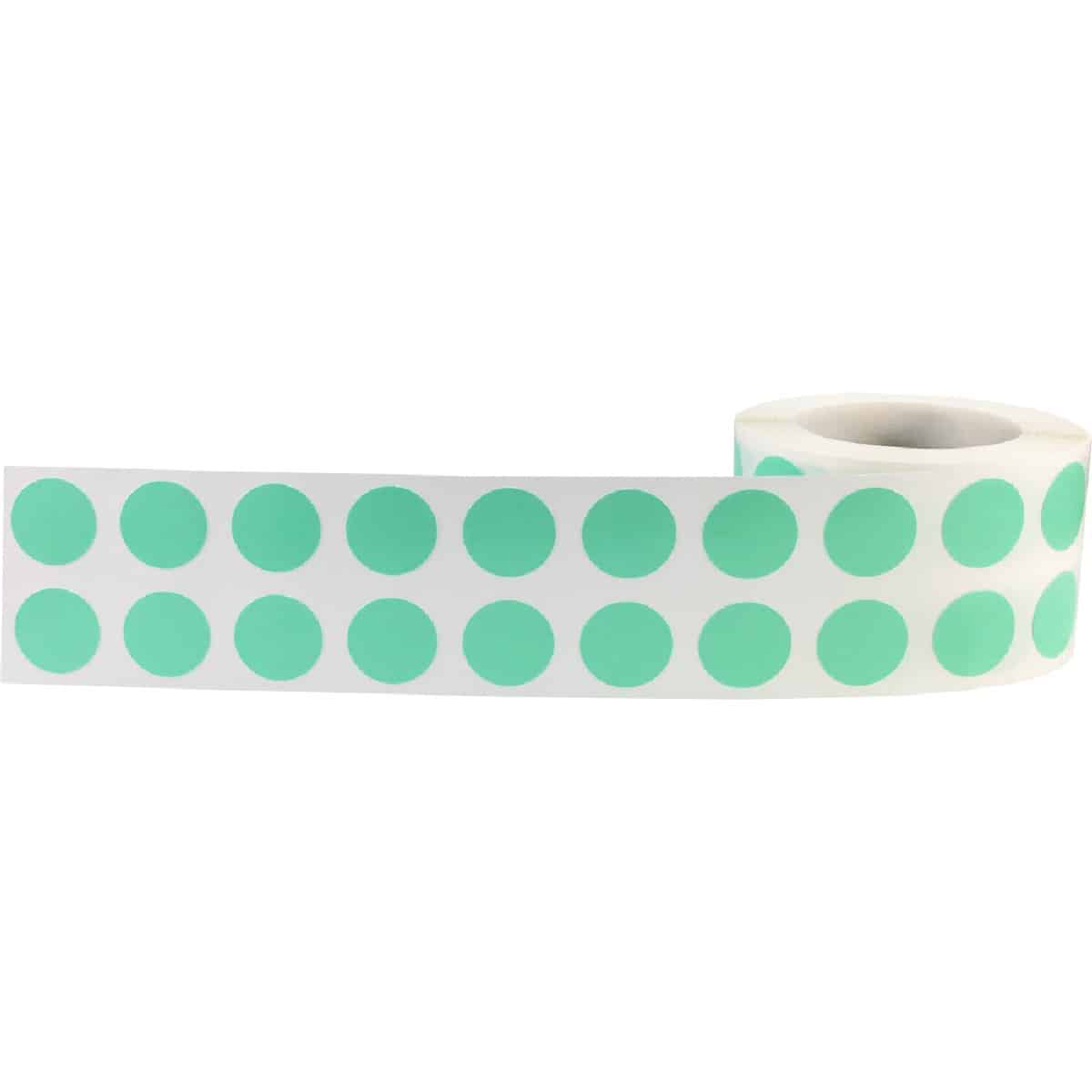 Small Wintergreen Dot Stickers 1/2" Round QTY 1,000 Small Wintergreen Dot Stickers 1/2" Round QTY 1,000