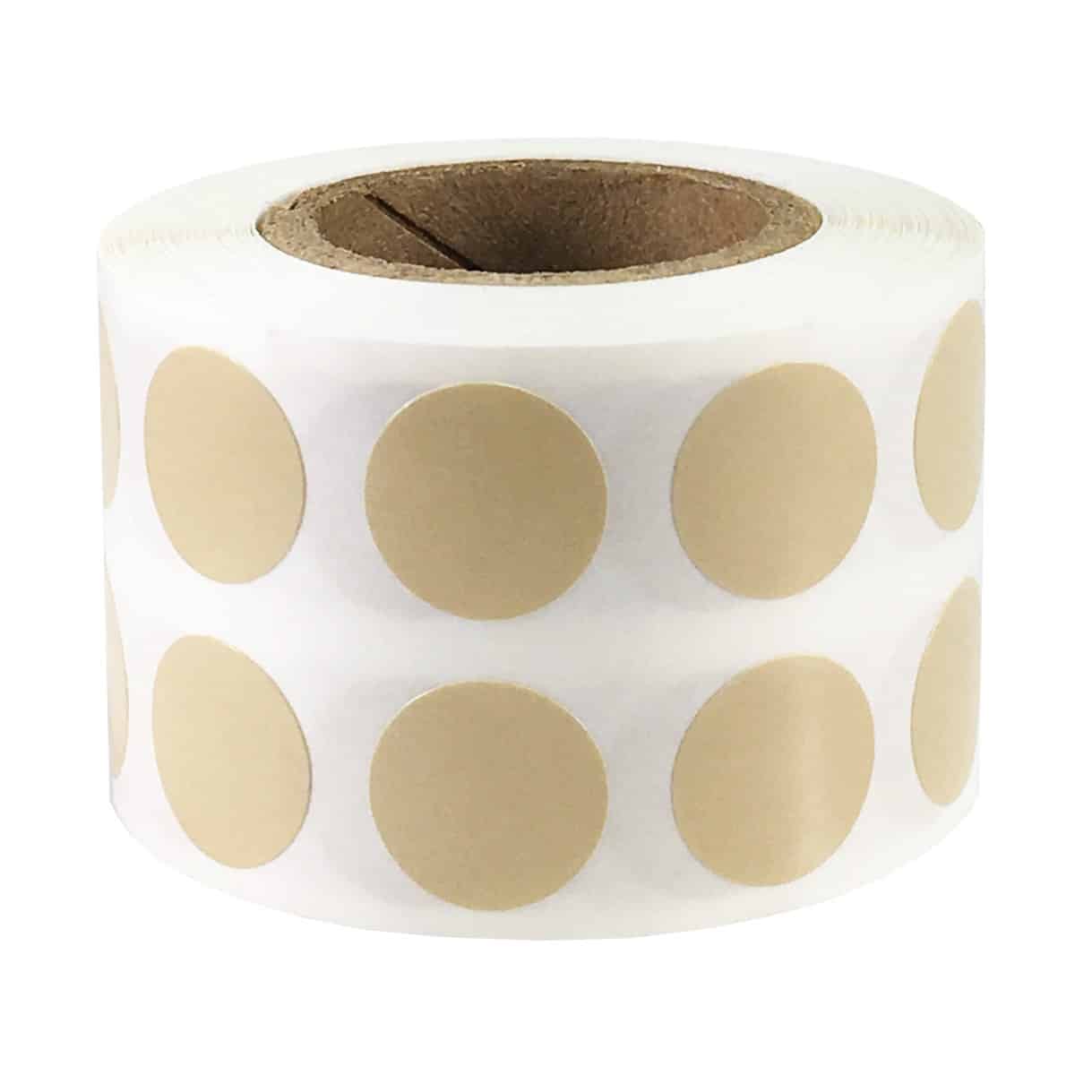 Small Beige Dot Stickers 1/2" Round QTY 1,000 Small Beige Dot Stickers 1/2" Round QTY 1,000