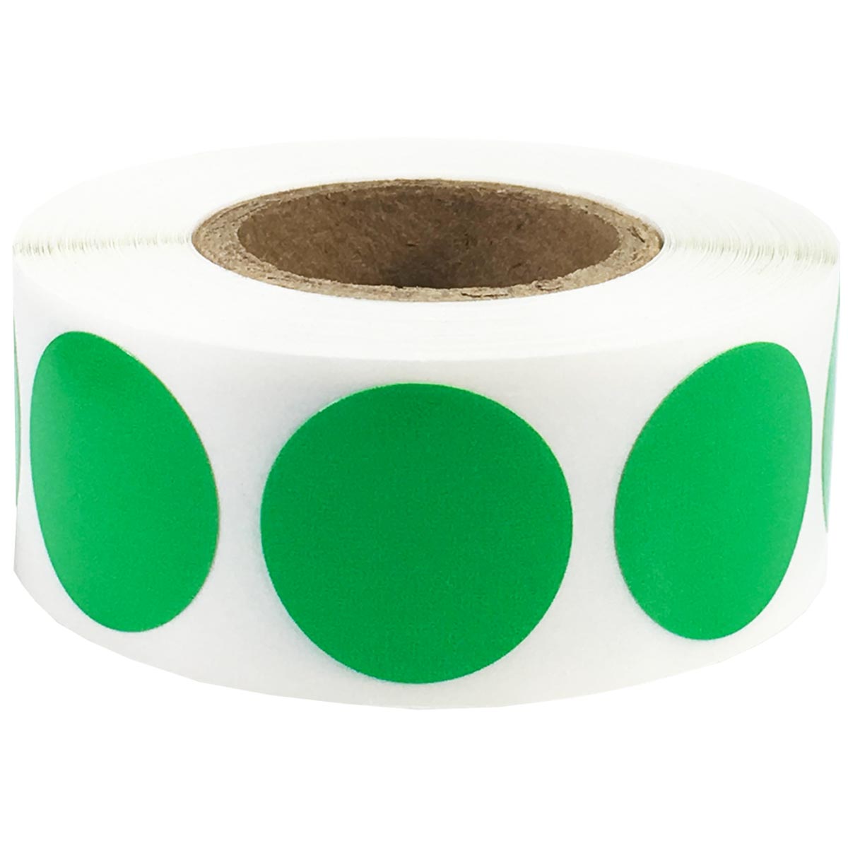 Spring Green Color Code Labels 3/4" Round QTY 500