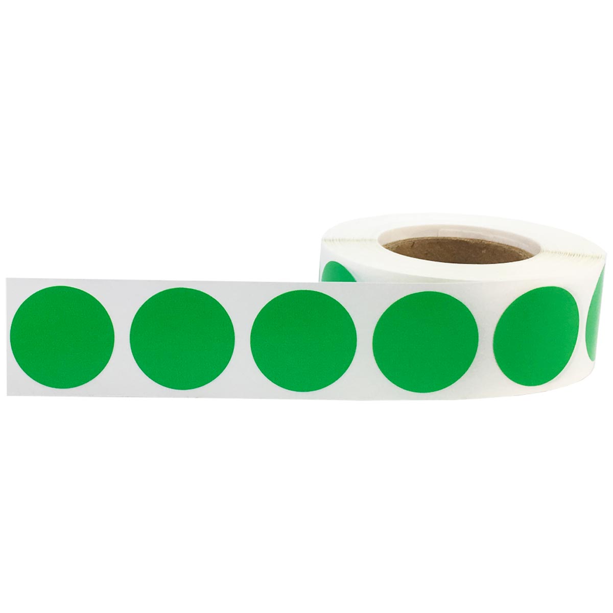 Spring Green Color Code Labels 3/4" Round QTY 500