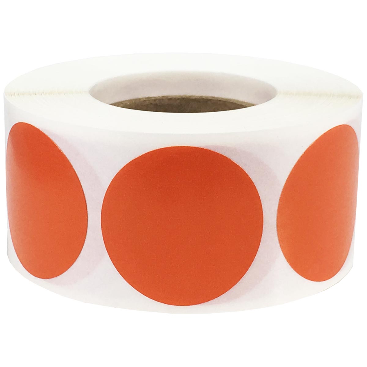 Burnt Orange Colored Labels 1" Round QTY 500 Burnt Orange Colored Labels 1" Round QTY 500