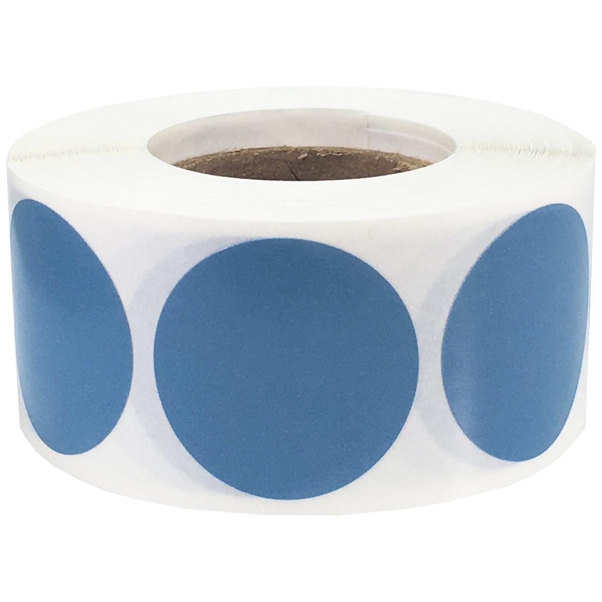Steel Blue Colored Labels 1" Round QTY 500
