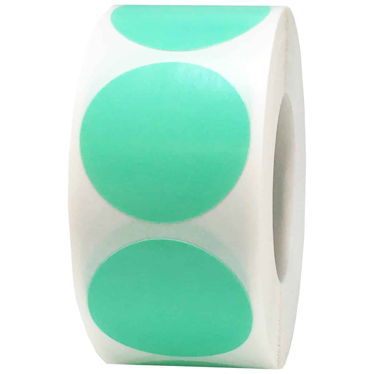 Wintergreen Colored Labels 1" Round QTY 500 Wintergreen Colored Labels 1" Round QTY 500