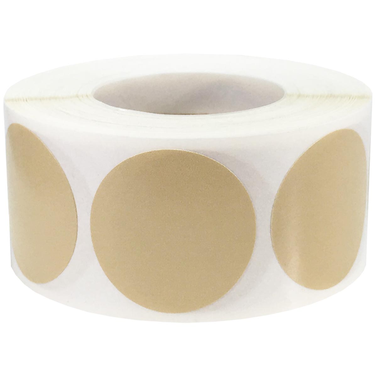 Beige Colored Labels 1" Round QTY 500 Beige Colored Labels 1" Round QTY 500