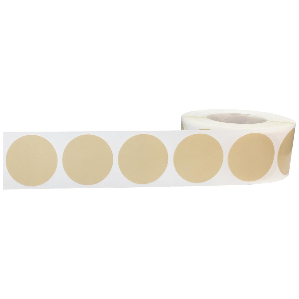 Beige Colored Labels 1" Round QTY 500 Beige Colored Labels 1" Round QTY 500
