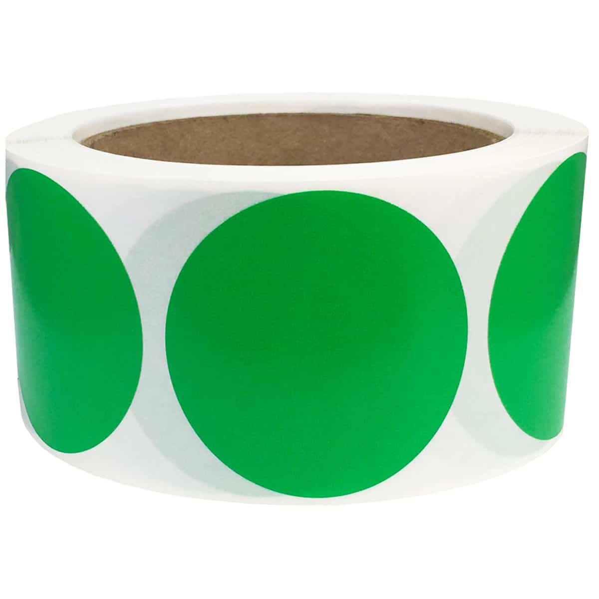 Spring Green Color Stickers 2" Round QTY 500