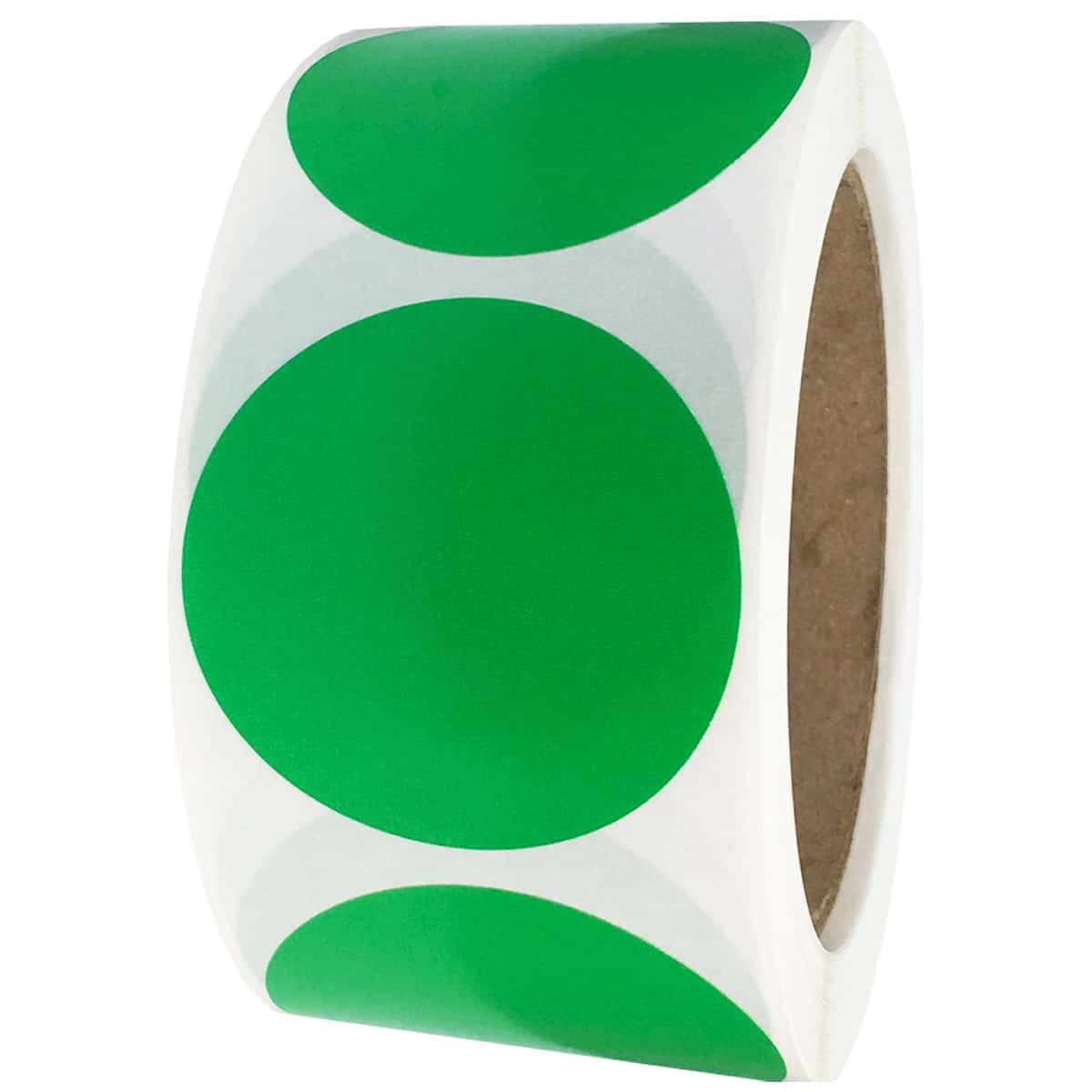 Spring Green Color Stickers 2" Round QTY 500