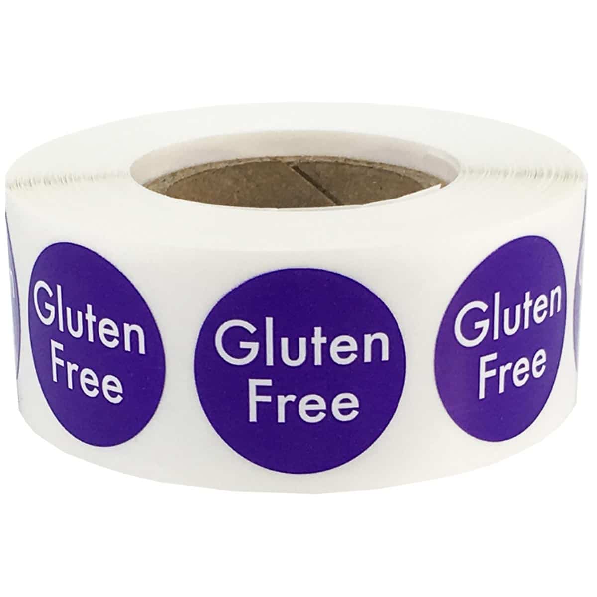 Small Gluten Free Color Coded Diet Warning Labels QTY 500