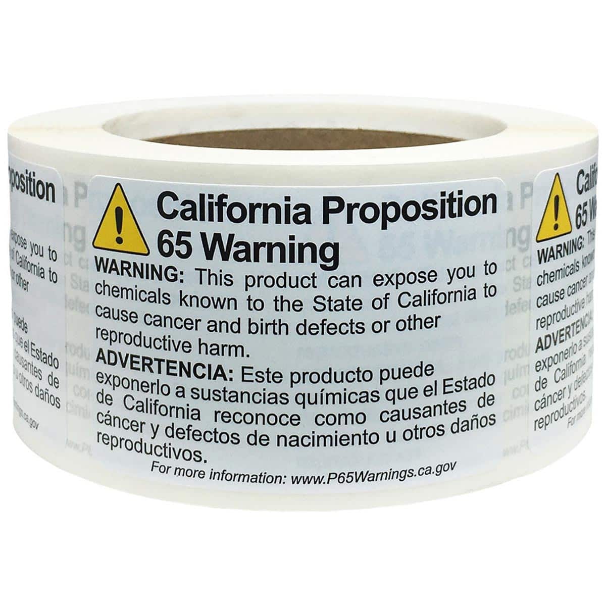 Generic California Prop 65 Labels English/Spanish QTY 500 Generic California Prop 65 Labels English/Spanish QTY 500