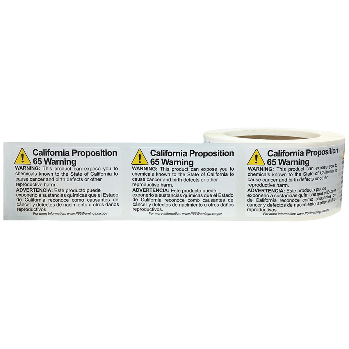 Generic California Prop 65 Labels English/Spanish QTY 500 Generic California Prop 65 Labels English/Spanish QTY 500