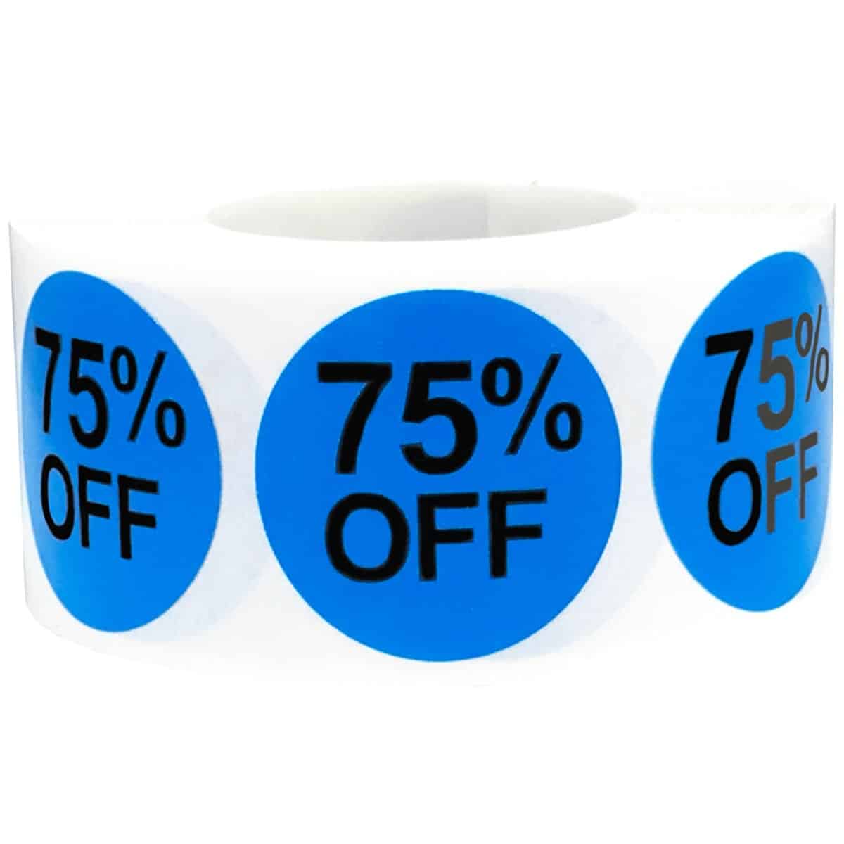 75 Percent Off Labels 1" QTY 500