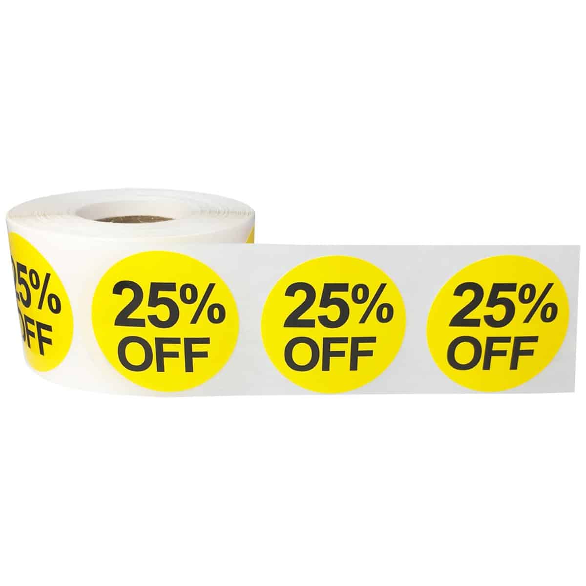 25 Percent Off Labels 1.5" QTY 500