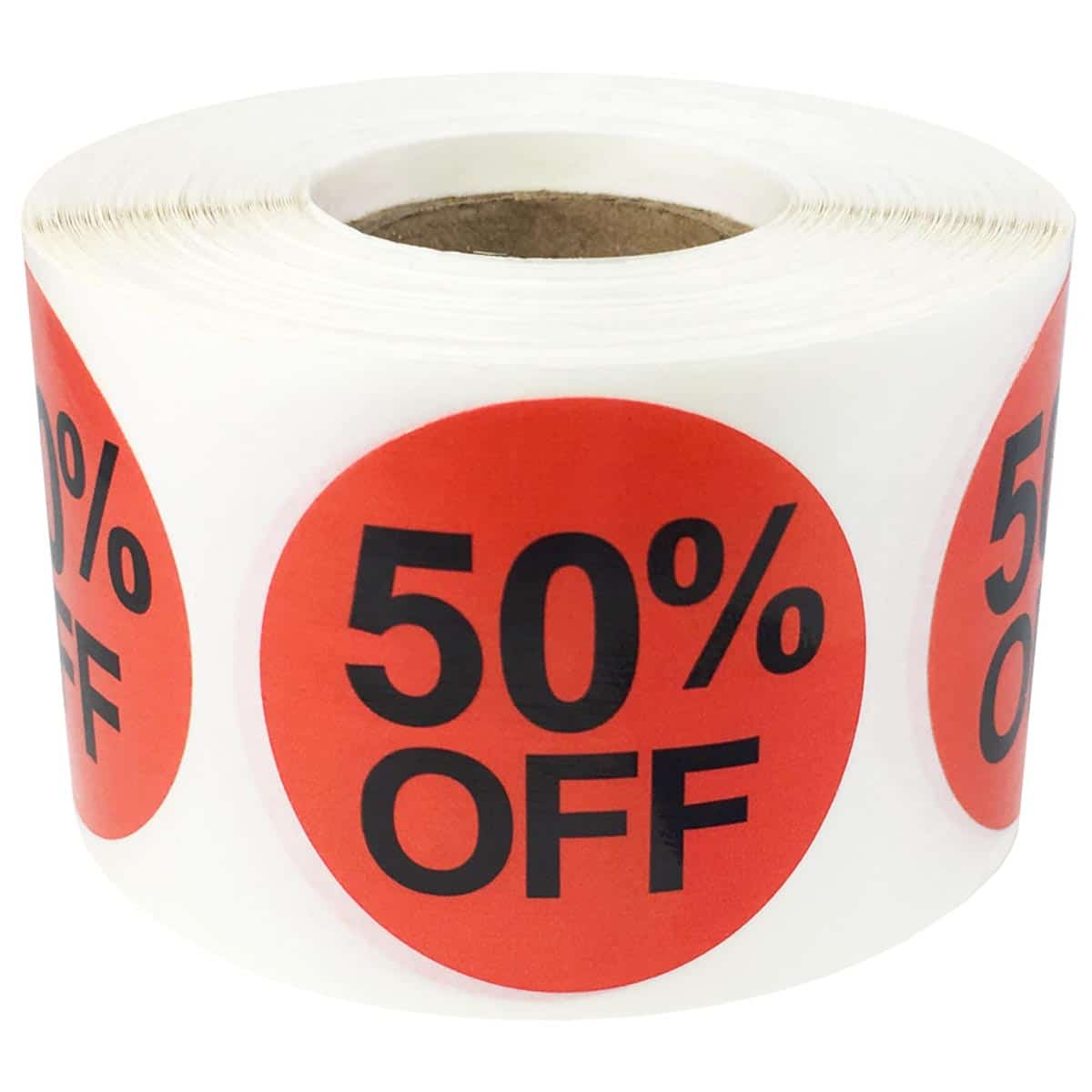 50 Percent Off Labels 1.5" QTY 500